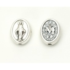 Miraculous Medal Bead (Oval) Pack of 6