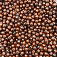 7mm Italian Brown Wood Beads 