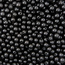 8mm Italian Black Wood Beads 