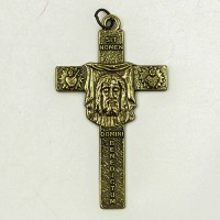 Holy Face of Jesus Cross Brass
