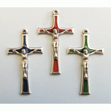 Coloured Enamelled Crucifix Coloured Enamelled Crucifix