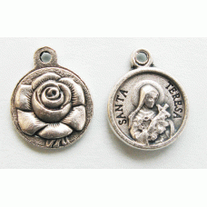 Small Saint Therese of The Child Jesus Rose Medal 