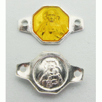 Small Scapular Enamelled Medal/Connector Small Scapular Enamelled Medal/Connector