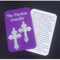 Pardon Crucifix Image and Information card